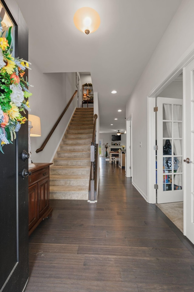 108 Rotondi Ct, Gallatin, TN 37066 - foyer with wood finished floors, stairway, and recessed lighting