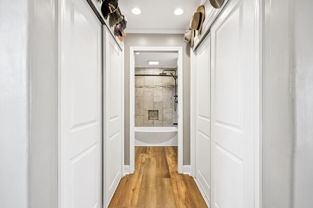 2797 Lewis Rd, Santa Fe, TN 38482 - hall with light wood-type flooring and recessed lighting