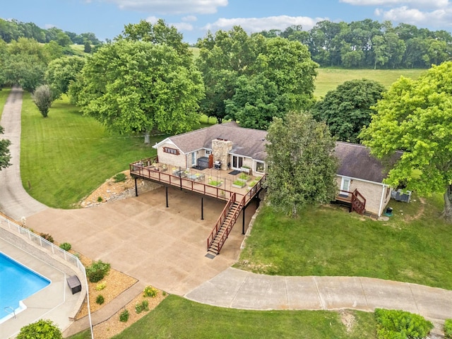 2797 Lewis Rd, Santa Fe, TN 38482 - view of subject property featuring a pool and a tree filled landscape