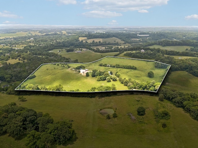 2797 Lewis Rd, Santa Fe, TN 38482 - overview of rural landscape featuring property parcel outlined