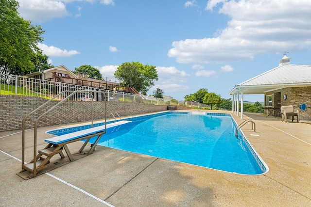 2797 Lewis Rd, Santa Fe, TN 38482 - view of pool with a patio, a diving board, and a gazebo