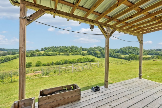 2797 Lewis Rd, Santa Fe, TN 38482 - wooden deck featuring a view of countryside