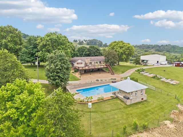 2797 Lewis Rd, Santa Fe, TN 38482 - view from above of property with a pool area