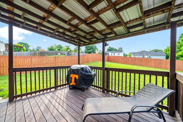 3129 Brook Hill Dr, Clarksville, TN 37042 - wooden deck featuring area for grilling