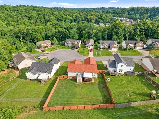 3129 Brook Hill Dr, Clarksville, TN 37042 - aerial view of residential area with a heavily wooded area