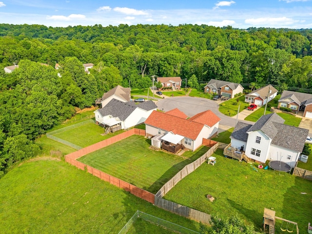 3129 Brook Hill Dr, Clarksville, TN 37042 - aerial view of residential area with a heavily wooded area
