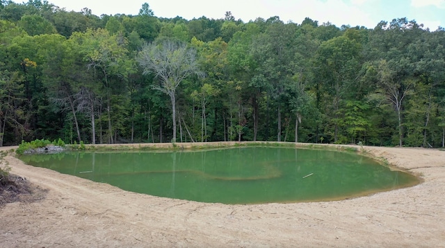 841 Mccord Hollow Rd, Hohenwald, TN 38462 - water view featuring a heavily wooded area