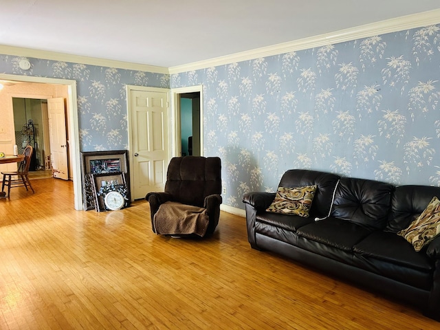 1102 Manor Rd, Columbia, TN 38401 - living room with wood-type flooring and wallpapered walls