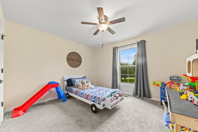2034 Glencoe Rd, Culleoka, TN 38451 - bedroom with carpet flooring and ceiling fan