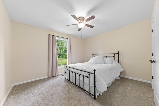 2034 Glencoe Rd, Culleoka, TN 38451 - carpeted bedroom with baseboards and ceiling fan
