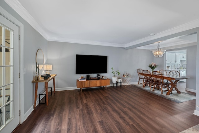 5025 Hillsboro Pike Unit 1A, Nashville, TN 37215 - living area featuring wood finished floors, baseboards, and crown molding