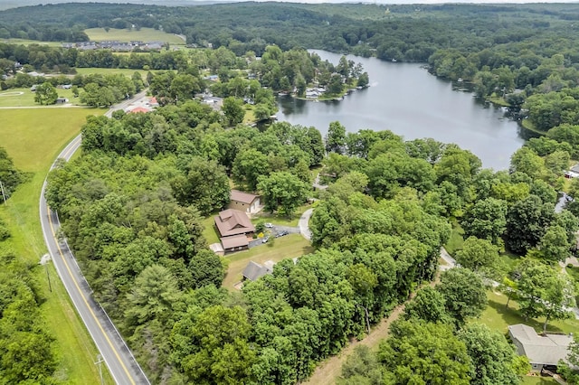 81 Pine Tree Cir, Crossville, TN 38571 - bird's eye view of a nearby body of water and a heavily wooded area