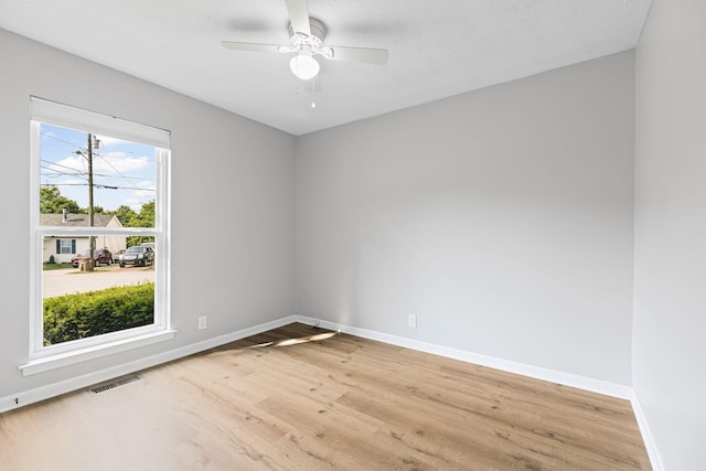 3540 Lake Towne Dr, Antioch, TN 37013 - unfurnished room with light wood-type flooring, baseboards, and a ceiling fan