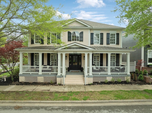 200 Addison Ave, Franklin, TN 37064 - view of front of home featuring a porch, a standing seam roof, and metal roof
