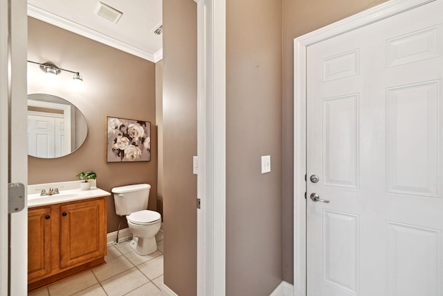 5239 Starnes Dr, Murfreesboro, TN 37128 - half bathroom with tile patterned flooring, vanity, toilet, and baseboards
