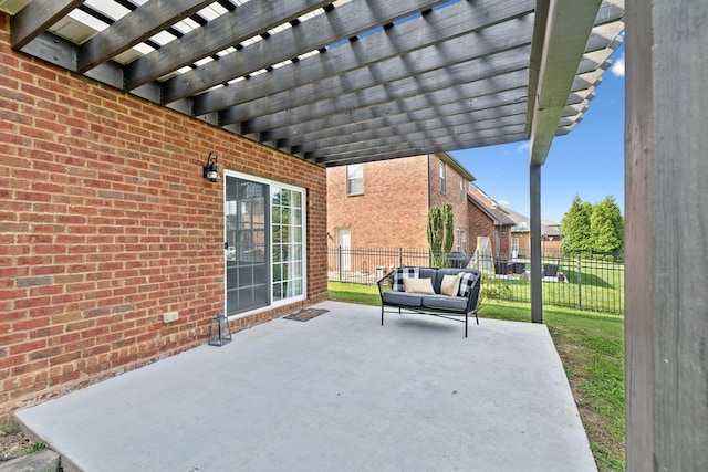 5239 Starnes Dr, Murfreesboro, TN 37128 - view of patio featuring a pergola and outdoor lounge area