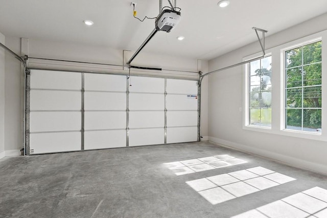 363 S Walnut Ave, Cookeville, TN 38501 - garage featuring a garage door opener, baseboards, and recessed lighting