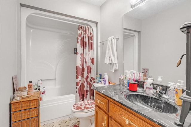 431 Jack Thomas Dr, Manchester, TN 37355 - full bathroom featuring vanity, toilet, and shower / tub combo