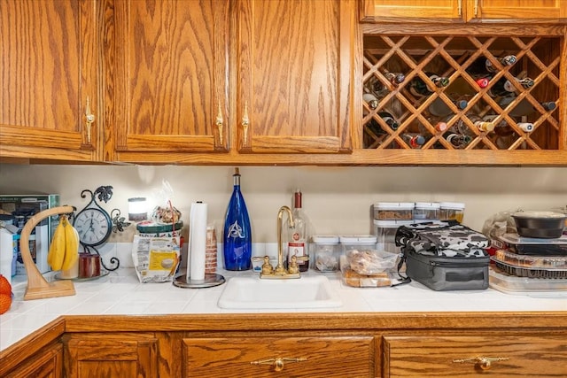 431 Jack Thomas Dr, Manchester, TN 37355 - kitchen with a sink and brown cabinets