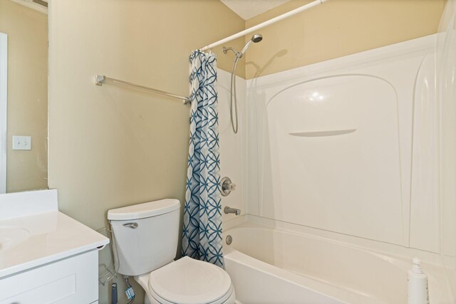 1515 Bridgecrest Dr Unit 220, Antioch, TN 37013 - full bathroom featuring vanity, shower / bath combo with shower curtain, and toilet