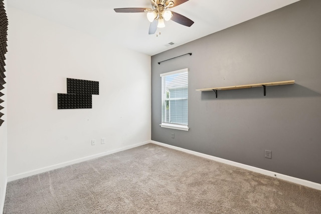3211 Briar Chapel Dr, Murfreesboro, TN 37128 - spare room with carpet floors, ceiling fan, and baseboards