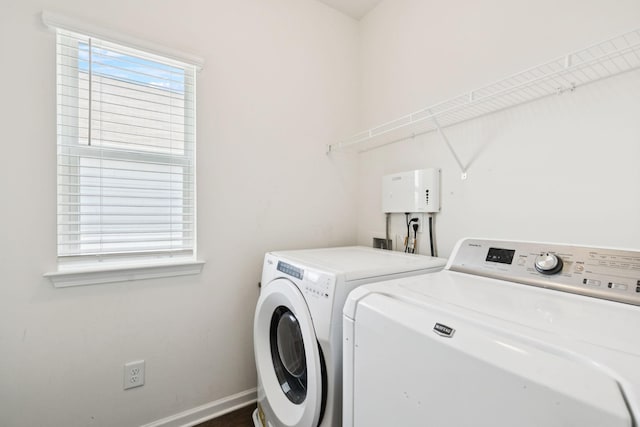 3211 Briar Chapel Dr, Murfreesboro, TN 37128 - washroom with washer and dryer and baseboards