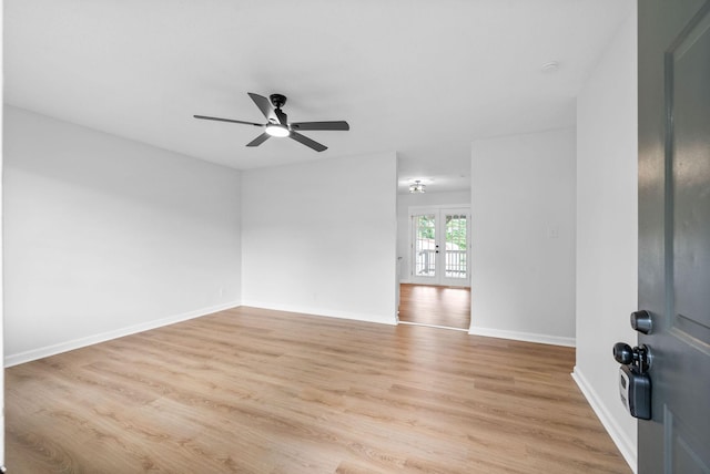 171 Stephanie Dr, Clarksville, TN 37042 - unfurnished room with ceiling fan, light wood-style flooring, baseboards, and a smoke detector