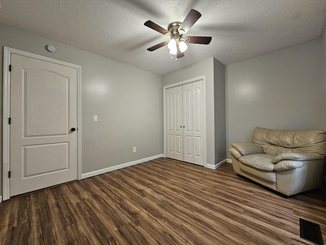 2524 Distillery Rd, Greenbrier, TN 37073 - unfurnished room featuring wood finished floors, baseboards, a ceiling fan, and a textured ceiling