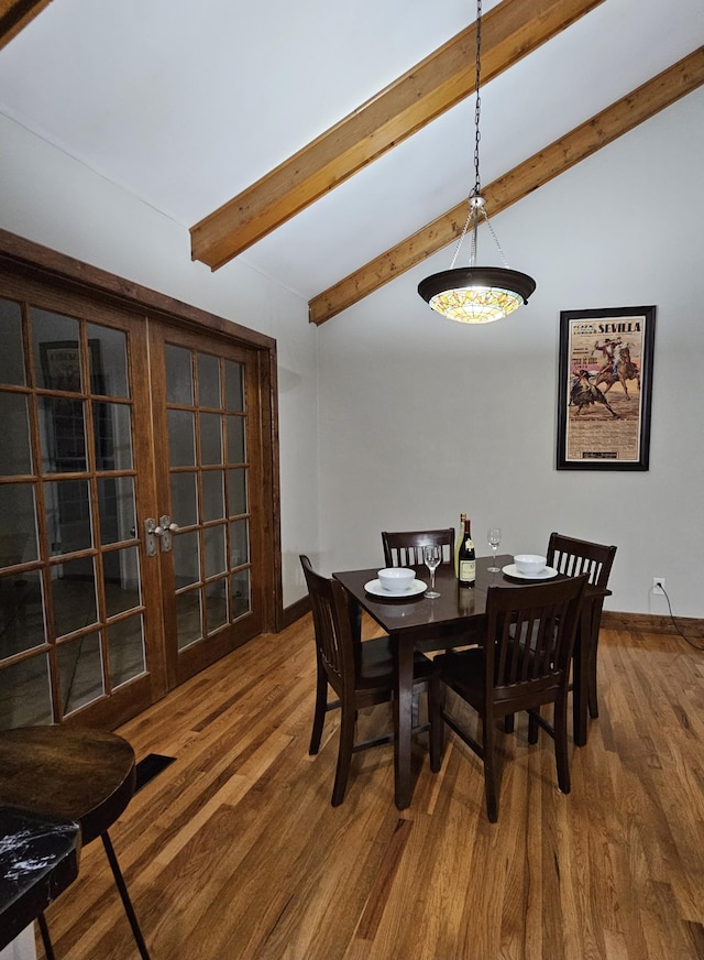 2524 Distillery Rd, Greenbrier, TN 37073 - dining area featuring french doors, wood finished floors, and baseboards