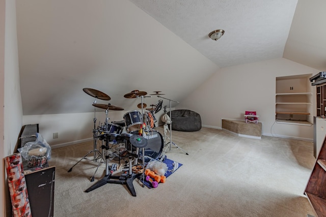 314 Millhouse Rd, Smyrna, TN 37167 - game room featuring carpet flooring, vaulted ceiling, and baseboards