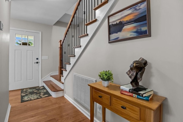346 Spring Creek Ln, Lebanon, TN 37090 - foyer featuring wood finished floors, stairs, and baseboards