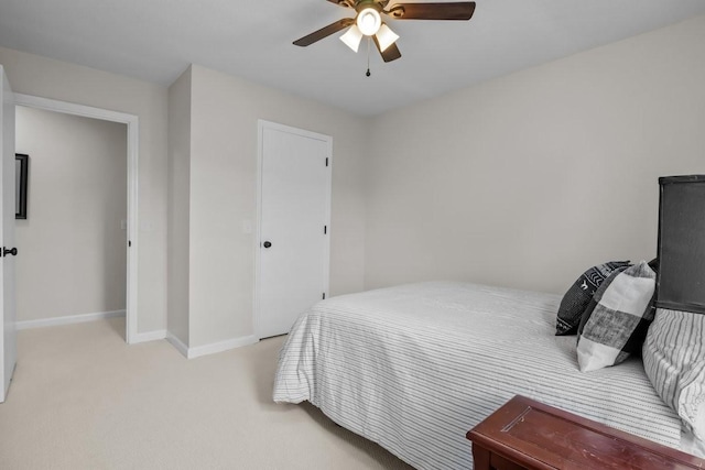 346 Spring Creek Ln, Lebanon, TN 37090 - bedroom featuring light colored carpet, baseboards, and a ceiling fan