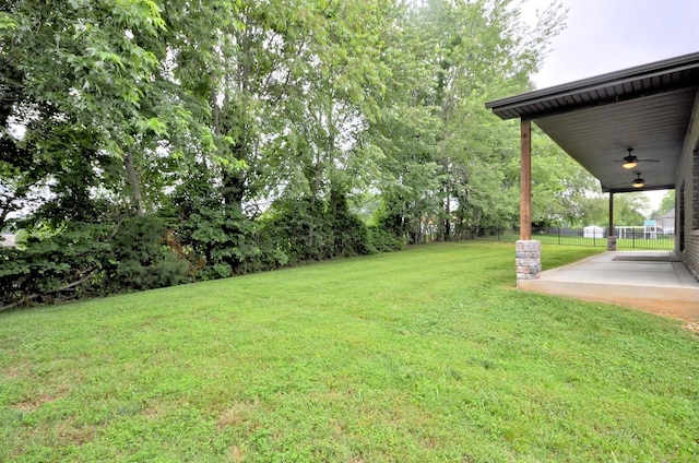 3173 Porter Hills Dr, Clarksville, TN 37043 - view of yard with ceiling fan and a patio area