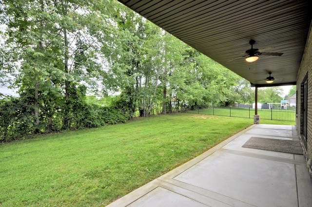 3173 Porter Hills Dr, Clarksville, TN 37043 - view of yard featuring a ceiling fan and a patio