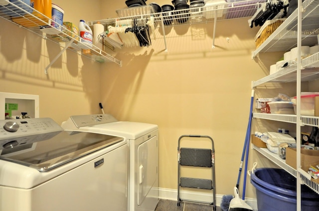 3173 Porter Hills Dr, Clarksville, TN 37043 - washroom with separate washer and dryer and baseboards