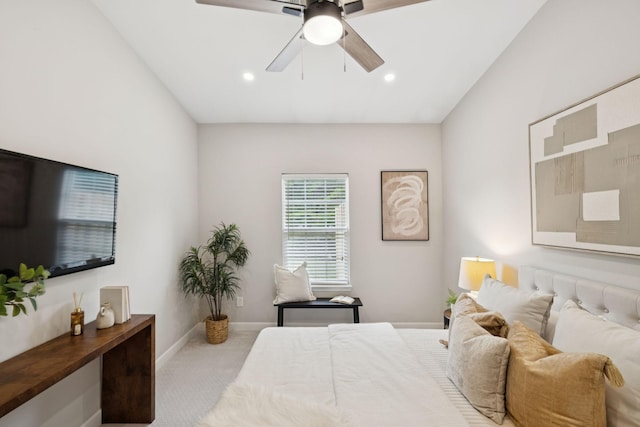 1101 Downs Blvd Unit 295, Franklin, TN 37064 - carpeted bedroom featuring baseboards, recessed lighting, and ceiling fan