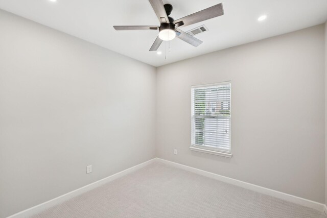 1101 Downs Blvd Unit 295, Franklin, TN 37064 - unfurnished room featuring light colored carpet, baseboards, recessed lighting, and a ceiling fan