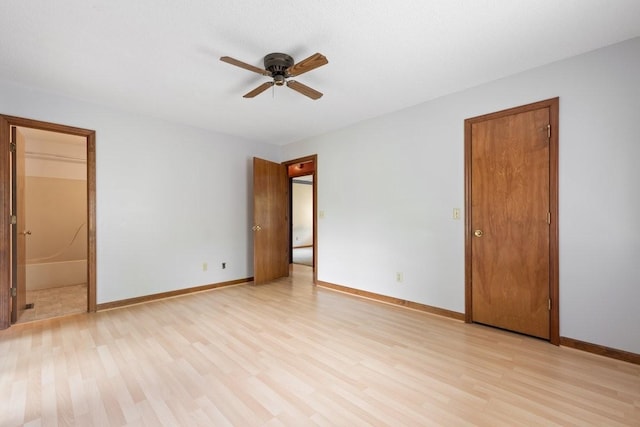 366 Huffman Park Rd, Lynchburg, TN 37352 - empty room with light wood-style flooring, ceiling fan, and baseboards