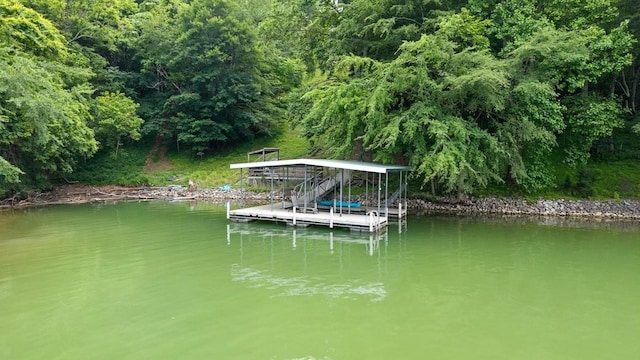 366 Huffman Park Rd, Lynchburg, TN 37352 - dock with a water view and a wooded view