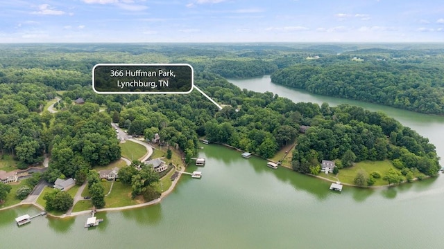366 Huffman Park Rd, Lynchburg, TN 37352 - drone / aerial view of a forest and a large body of water