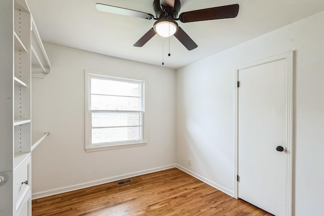 3622 Sabre Dr, Nashville, TN 37211 - unfurnished bedroom featuring light wood-style flooring, baseboards, and a ceiling fan