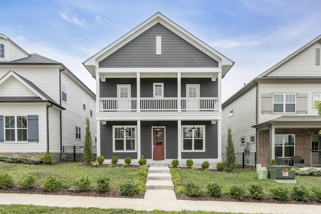 7111 Frances St, Fairview, TN 37062 - view of front of property with a balcony and a porch