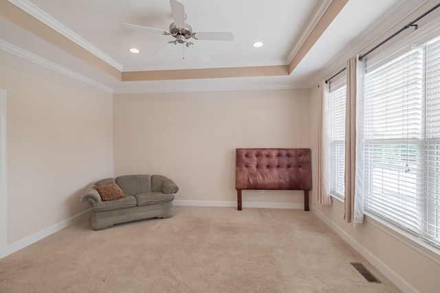 107 Hunters Ct, Tullahoma, TN 37388 - unfurnished room with plenty of natural light, light carpet, crown molding, and recessed lighting