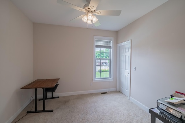 107 Hunters Ct, Tullahoma, TN 37388 - miscellaneous room with carpet flooring and a ceiling fan