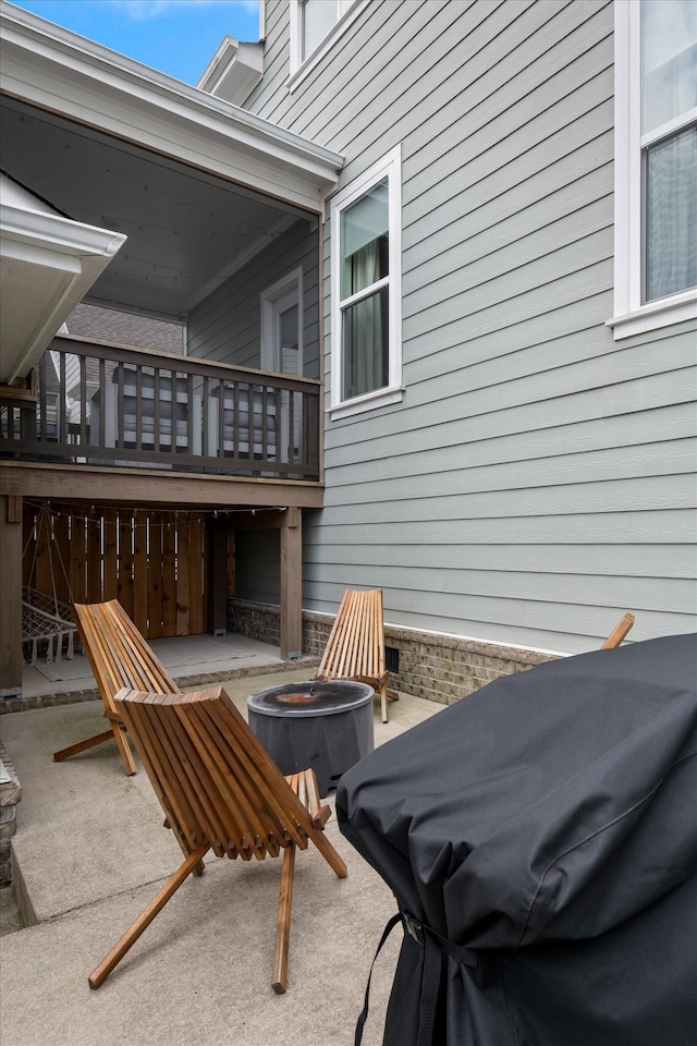 3204 Vinemont Dr, Thompsons Station, TN 37179 - view of patio featuring a fire pit