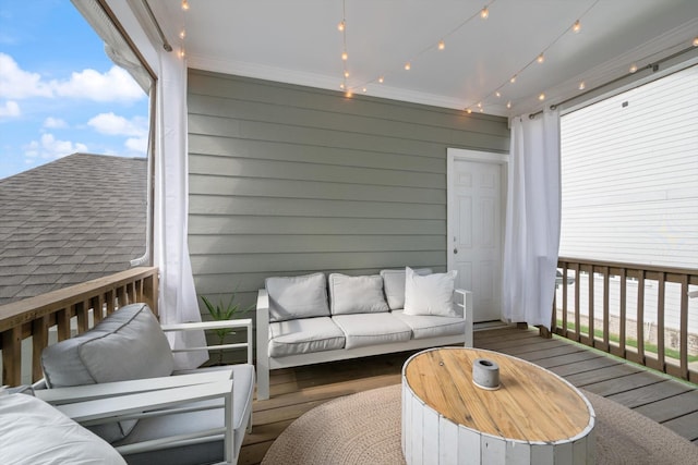 3204 Vinemont Dr, Thompsons Station, TN 37179 - wooden deck with outdoor lounge area