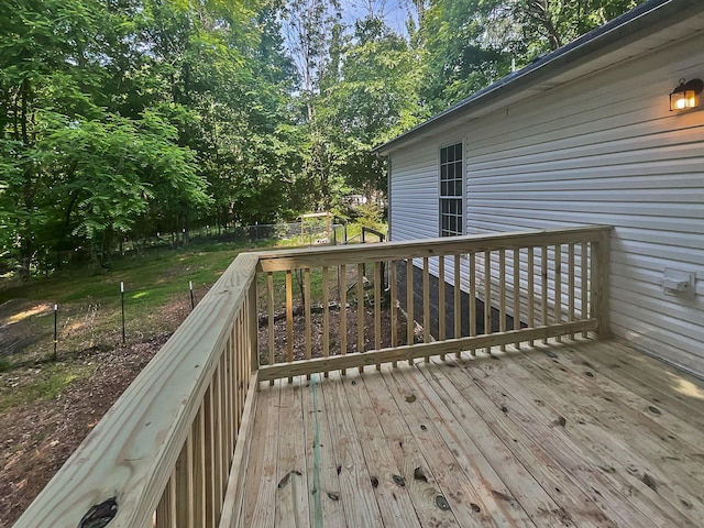 108 Nancy Ave, Pleasant View, TN 37146 - wooden deck with view of wooded area