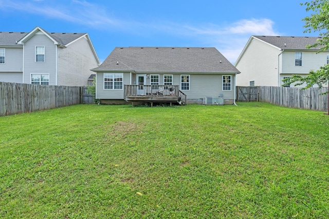 3689 Nadia Dr, Clarksville, TN 37040 - back of house featuring a deck and a fenced backyard