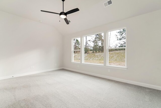 7321 Katherine Ct, Fairview, TN 37062 - carpeted empty room featuring baseboards, a ceiling fan, healthy amount of natural light, and lofted ceiling