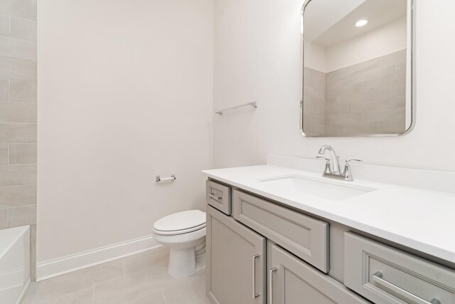 7317 Katherine Ct, Fairview, TN 37062 - full bath with vanity, toilet, tile patterned floors, and baseboards